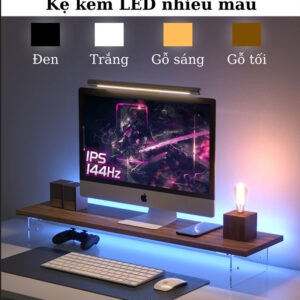 Kệ PC Chân Mica Trong Kèm Led RGB Nhiều Màu Sắc - DM 440307