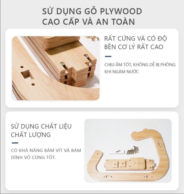 sử dụng chất liệu là plywood an toàn